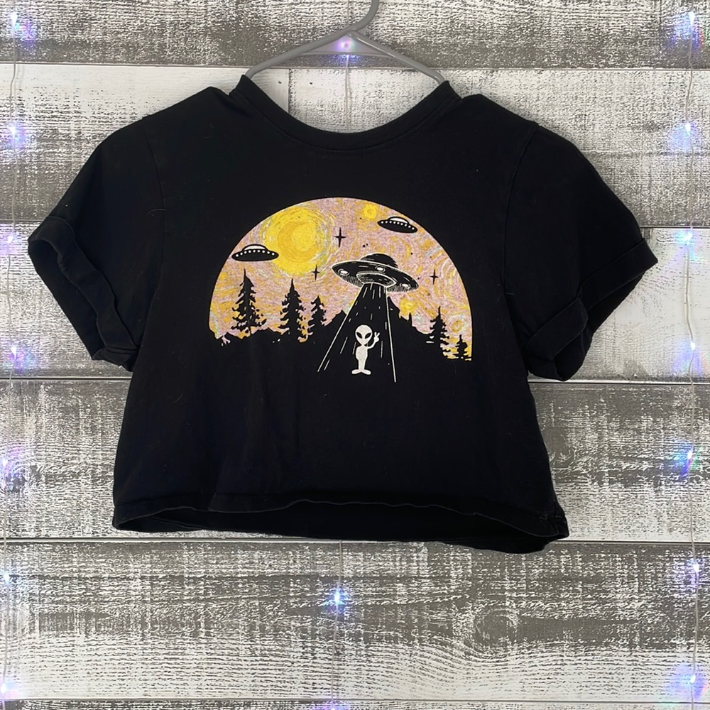 cropped tee, junior xs, cotton material